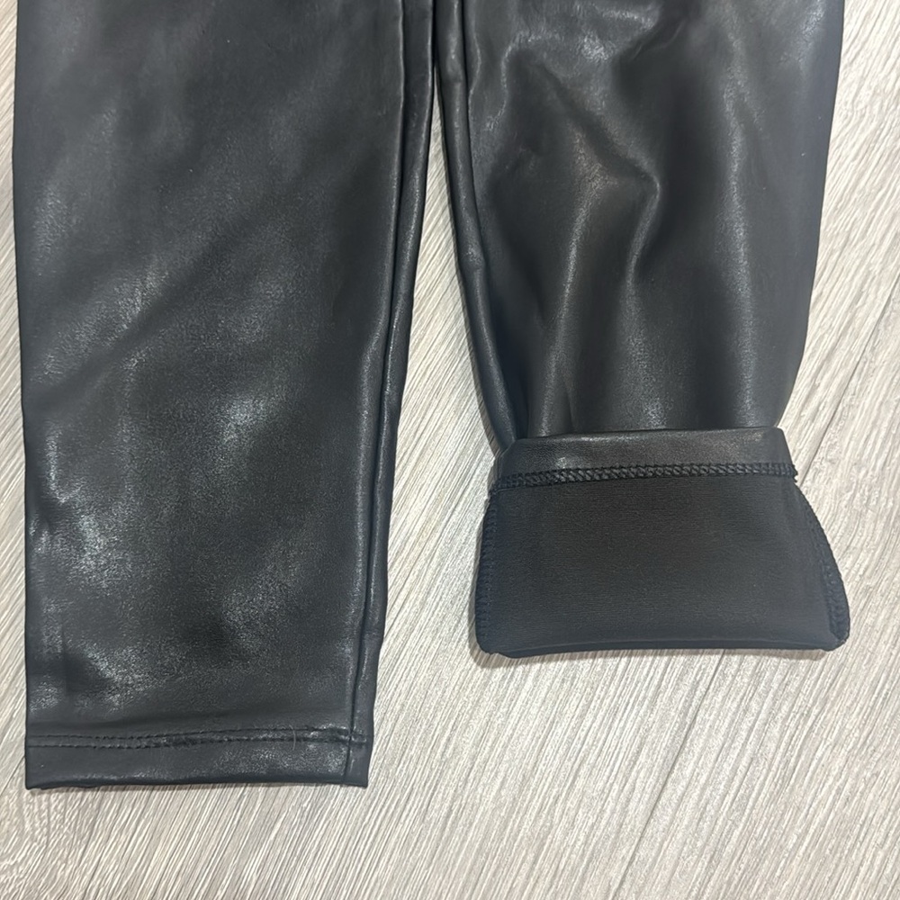 Super Stretch High Waisted Faux Leather Black Leggings Express Women’s Size XS - Picture 12 of 13